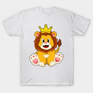 Lion as King with Crown T-Shirt